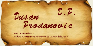 Dušan Prodanović vizit kartica